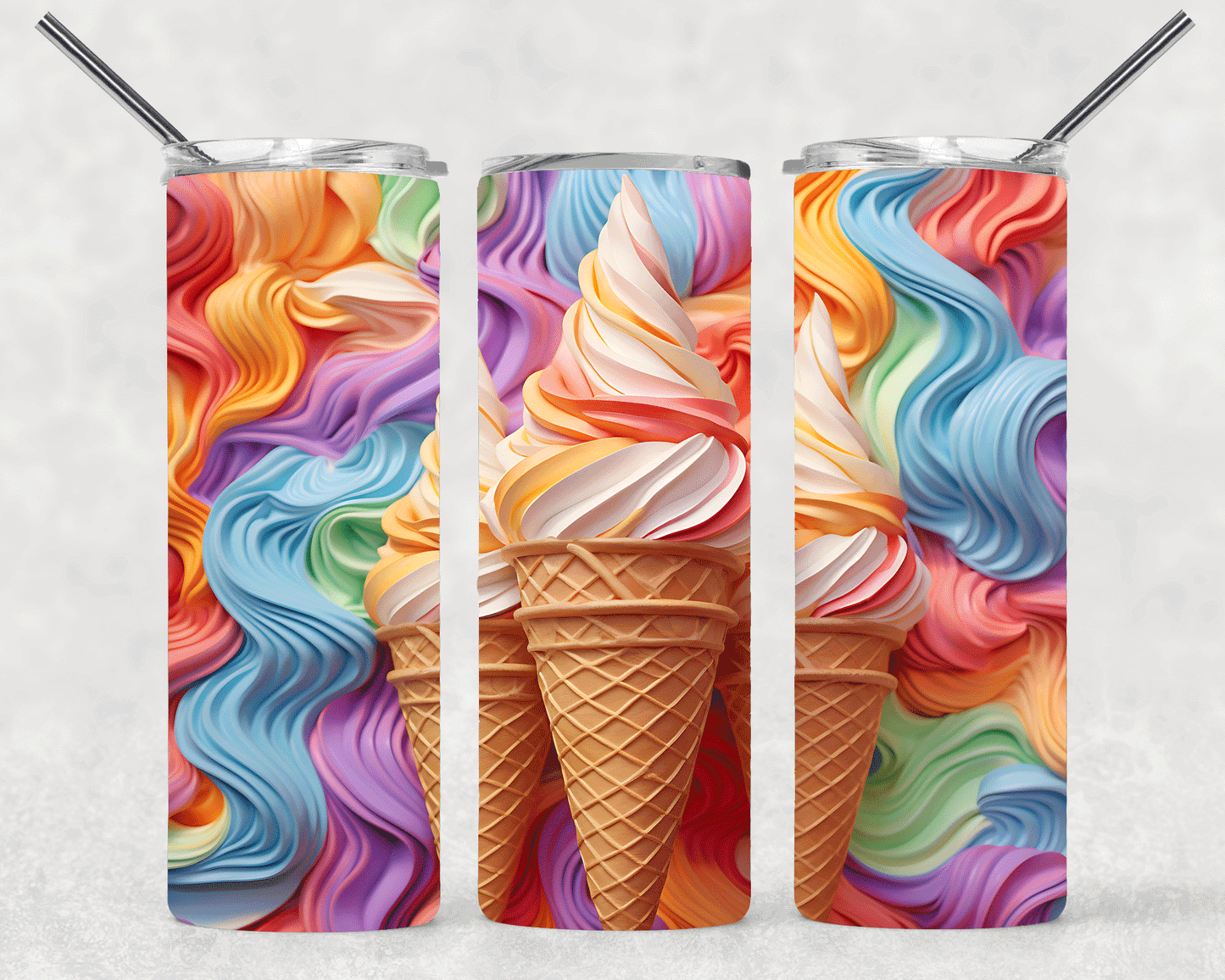 Ice Cream Wrap For Straight Tumbler-S315