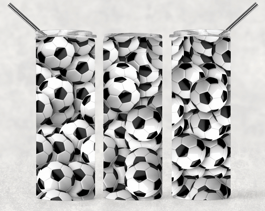 Soccer Balls Wrap For Straight Tumbler-S332