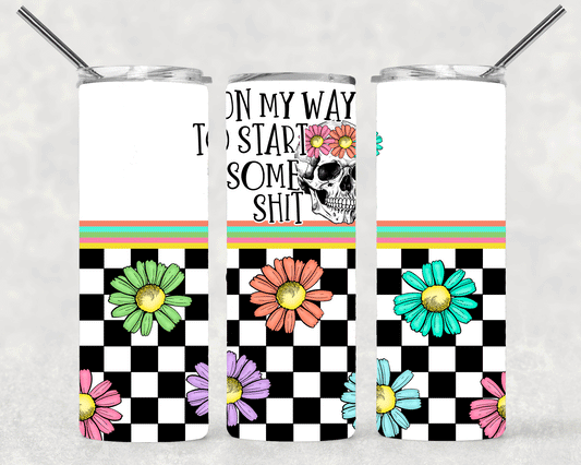 On My Way Wrap For Straight Tumbler-S342