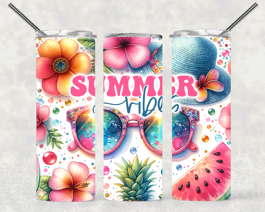 Pretty Summer Wrap For Straight Tumbler-S374