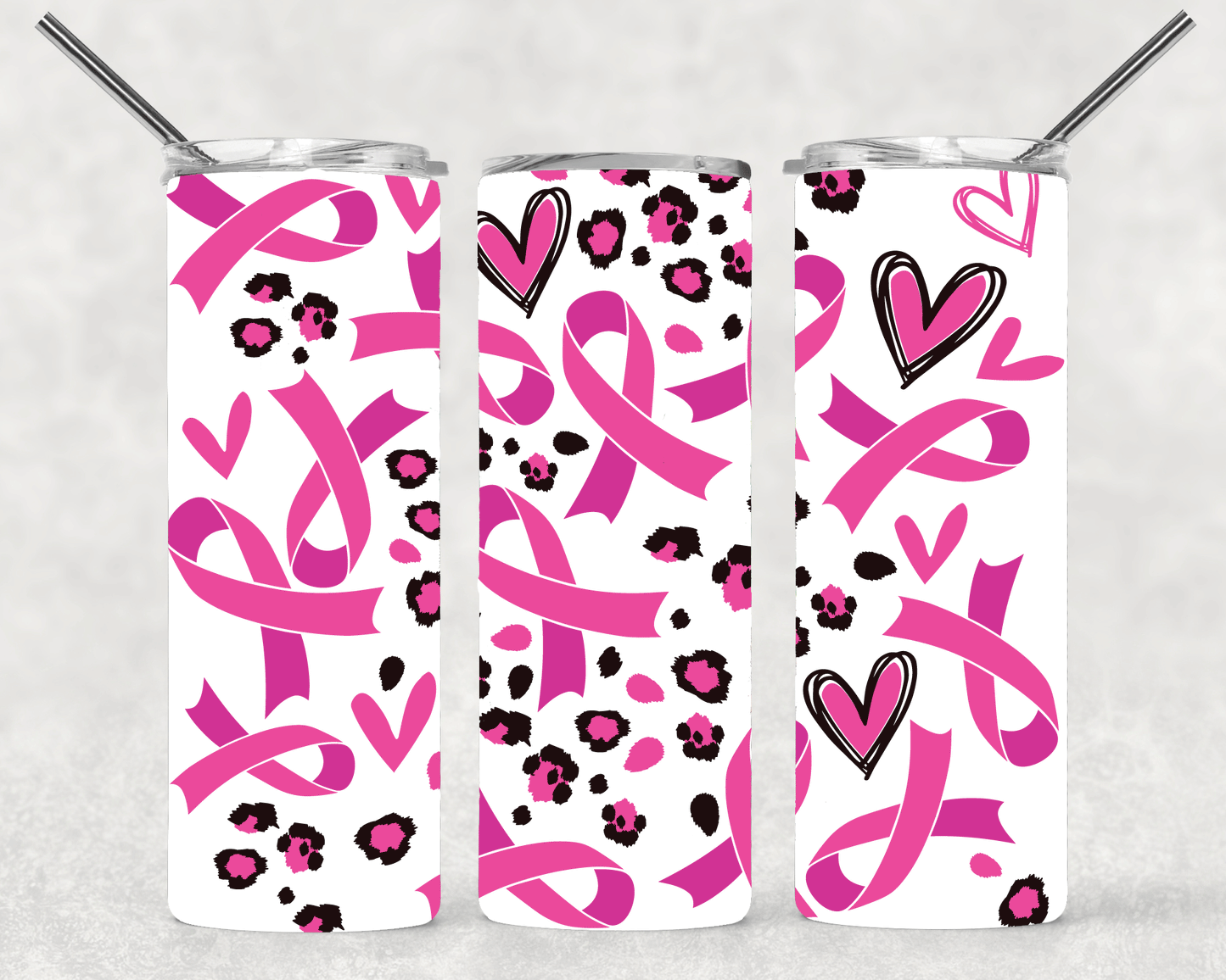 Breast Cancer Wrap For Straight Tumbler-S378