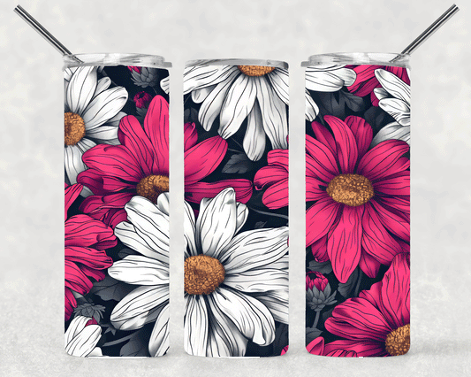 Big Floral Wrap For Straight Tumbler-S388