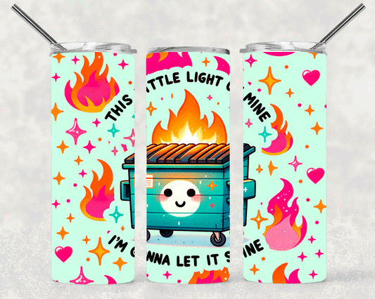 Dumpster Fire Wrap For Straight Tumbler-S417