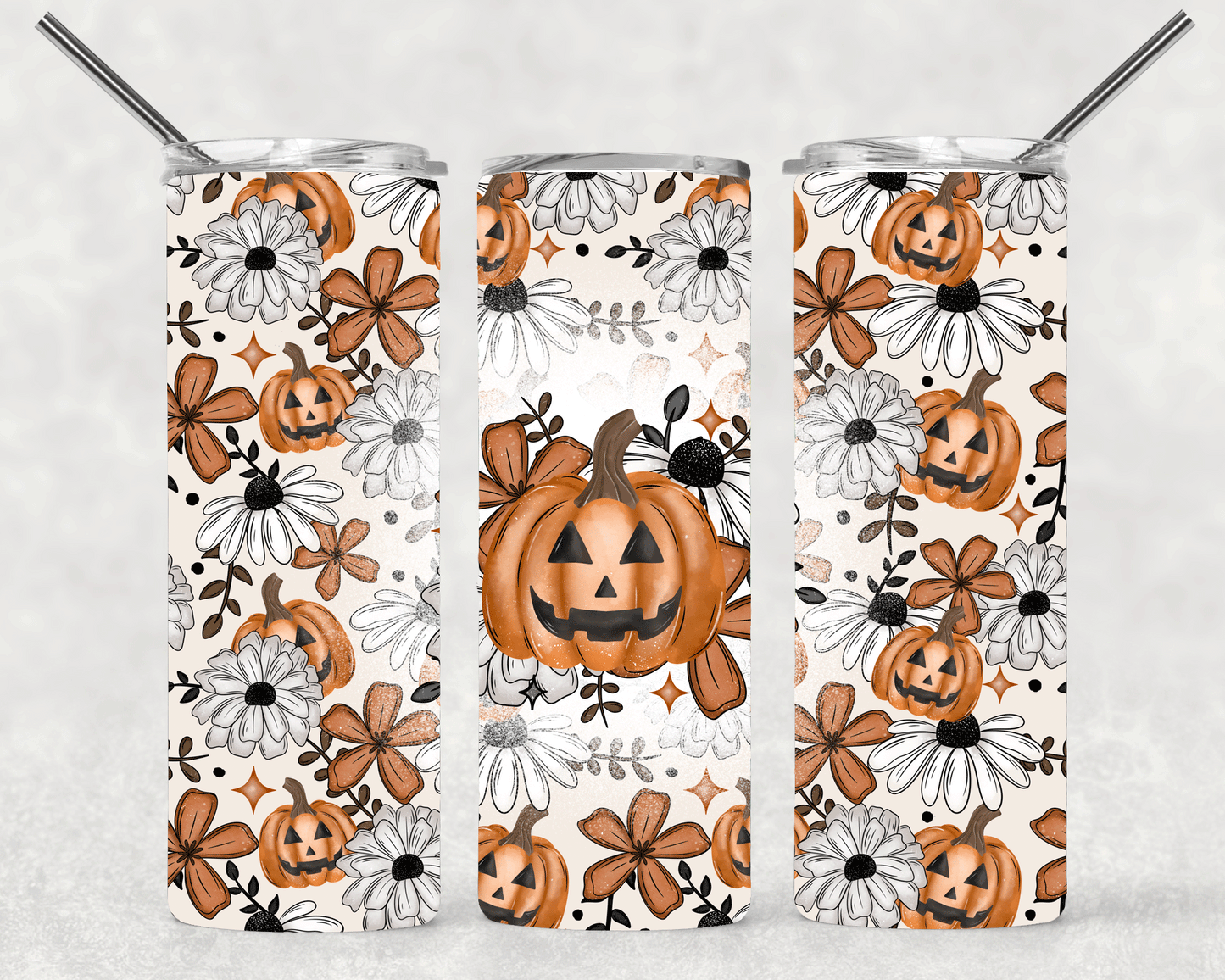 Pumpkin Wrap For Straight Tumbler-S431