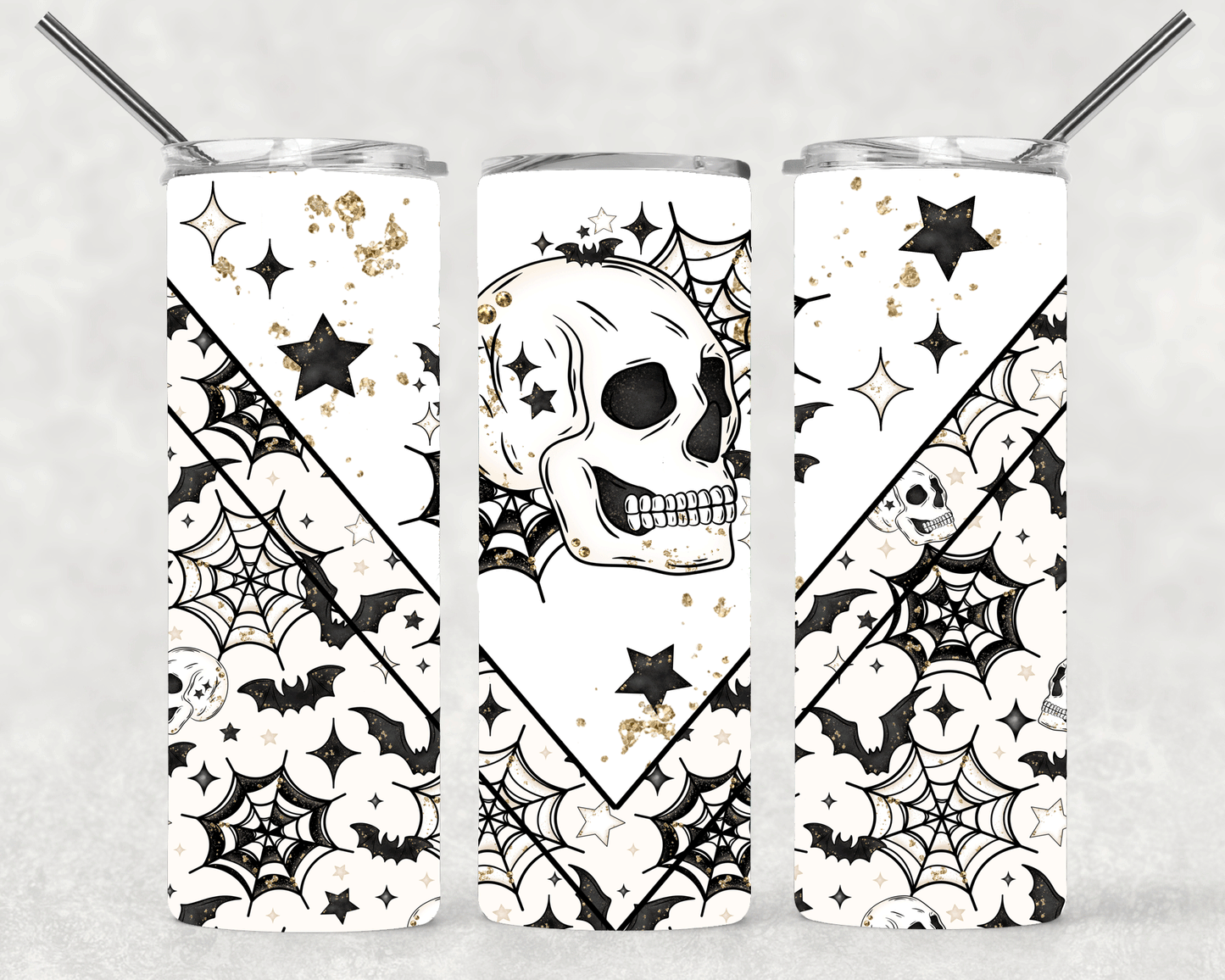 Skull Wrap For Straight Tumbler-S433