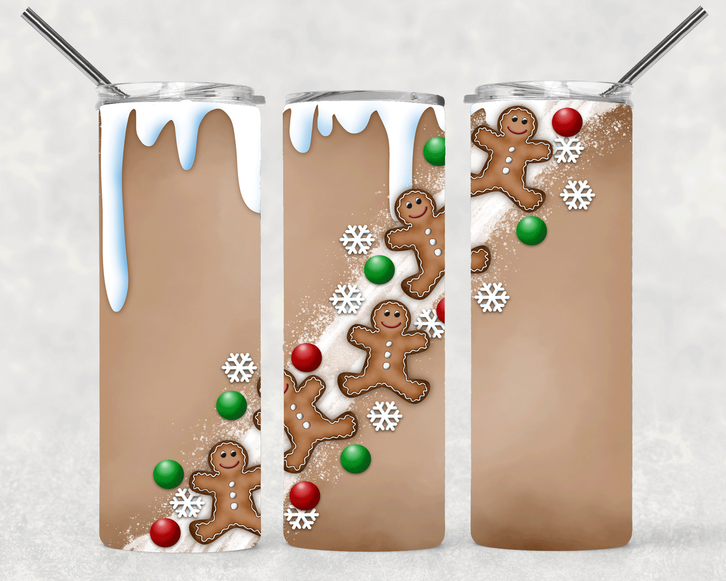 Gingerbread Wrap For Straight Tumbler-S488