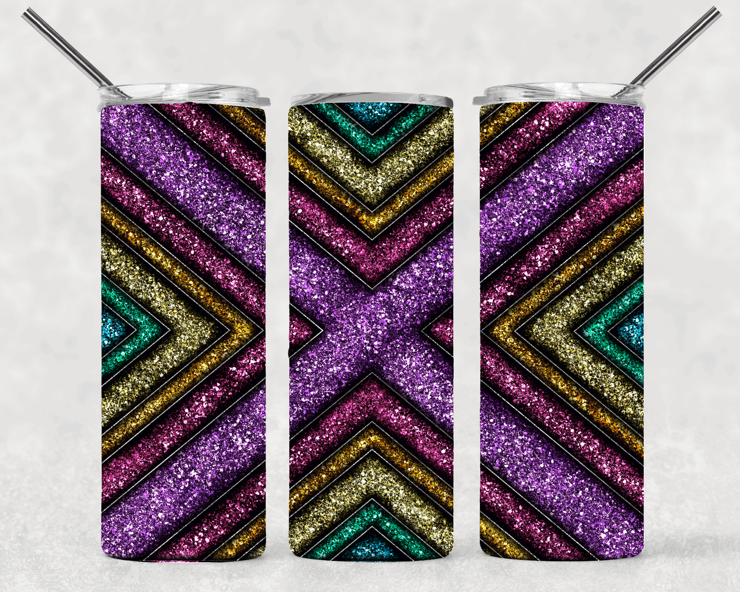 Glitter X Wrap For Straight Tumbler-S508