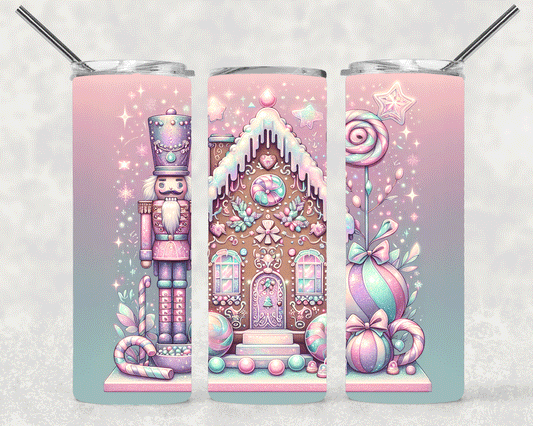Pink Gingerbread Wrap For Straight Tumbler-S520