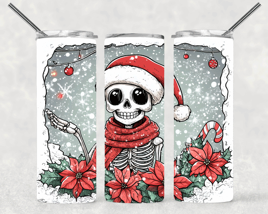 Snowy Skeleton Wrap For Straight Tumbler-S521