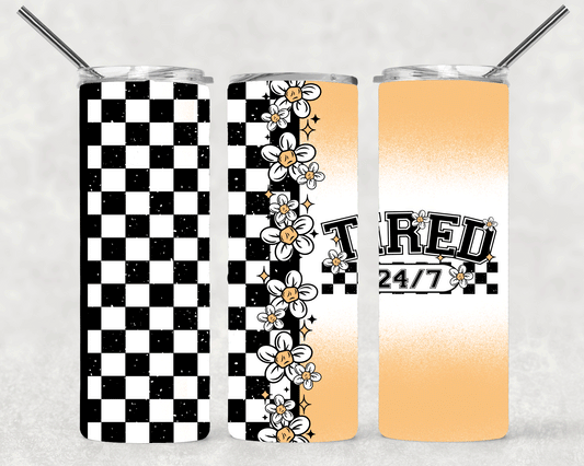 Tired 24/7 Wrap For Straight Tumbler-S539