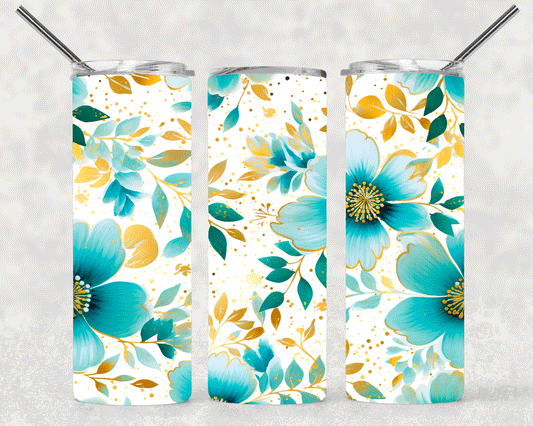 Floral Wrap For Straight Tumbler-S543