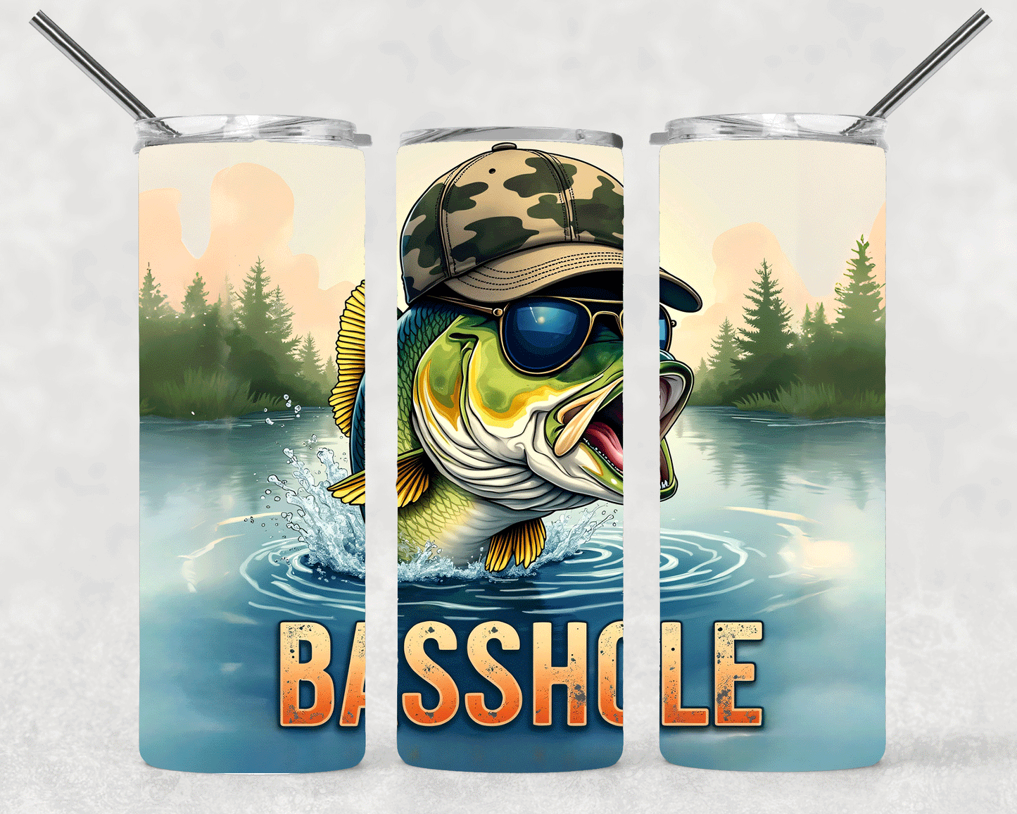 Basshole Wrap For Straight Tumbler-S547