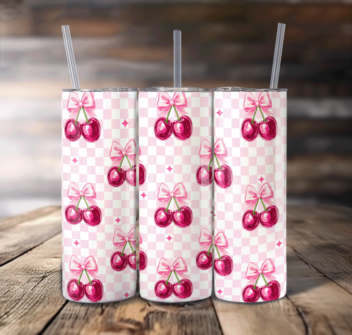 Cherries For Straight Tumbler-S694
