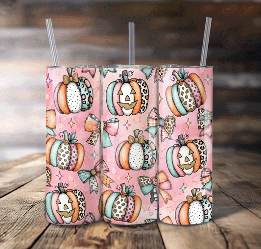 Girly Pumpkin For Straight Tumbler-S695