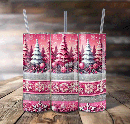 Pink Christmas For Straight Tumbler-S703