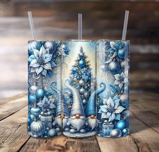 Blue Gnomes For Straight Tumbler-S707