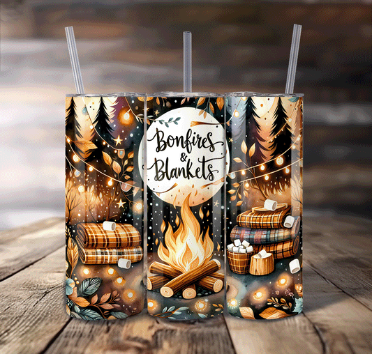 Bonfires & Blankets For Straight Tumbler-S710