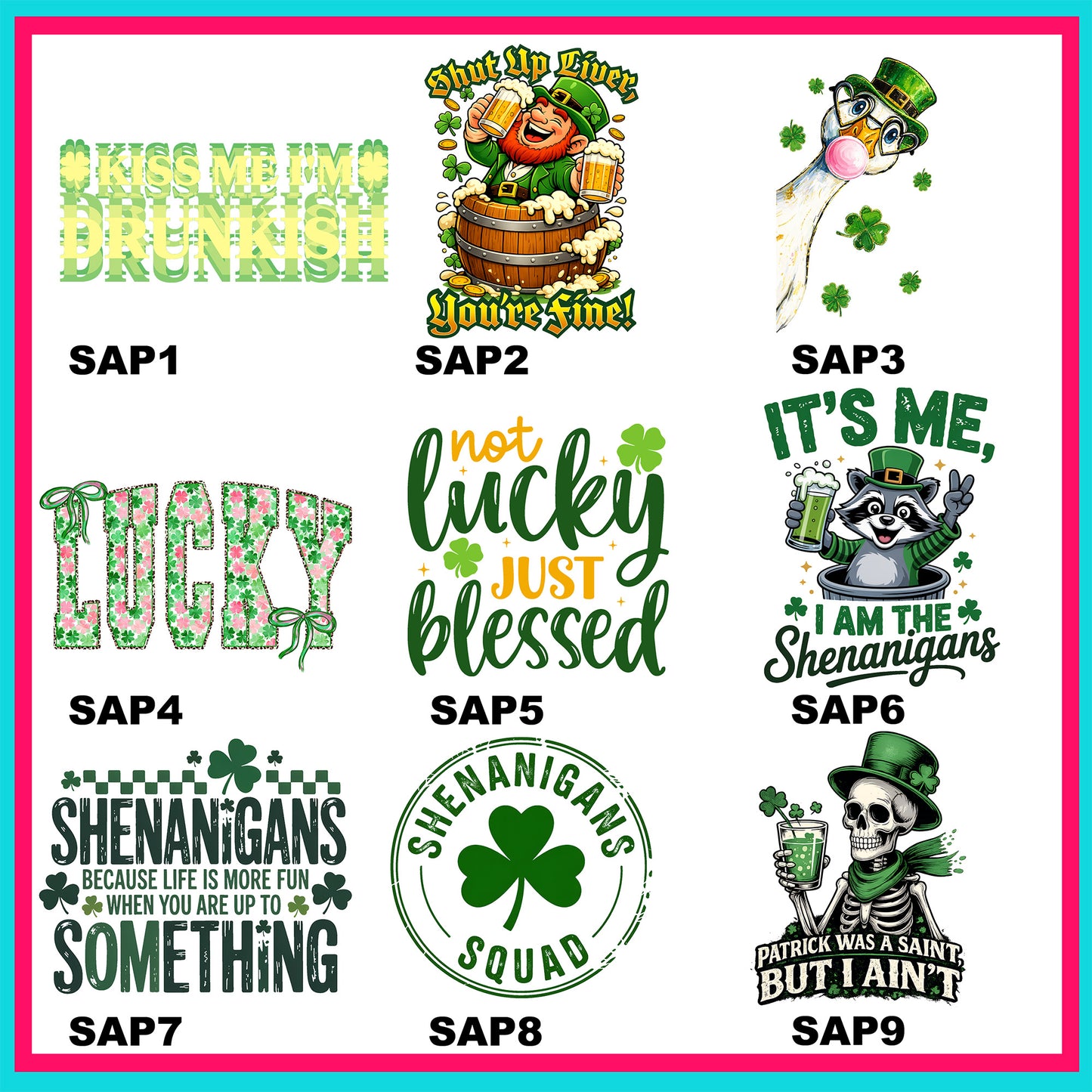 Saint Pat Transfers - For Fabrics