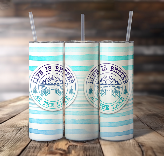 Lake Life Wrap For Straight Tumbler-S746