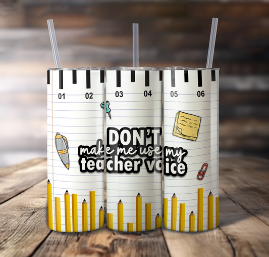 Teacher Voice Wrap For Straight Tumbler-S767