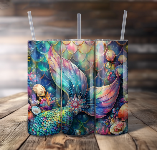 Mermaid Tail Wrap For Straight Tumbler-S774