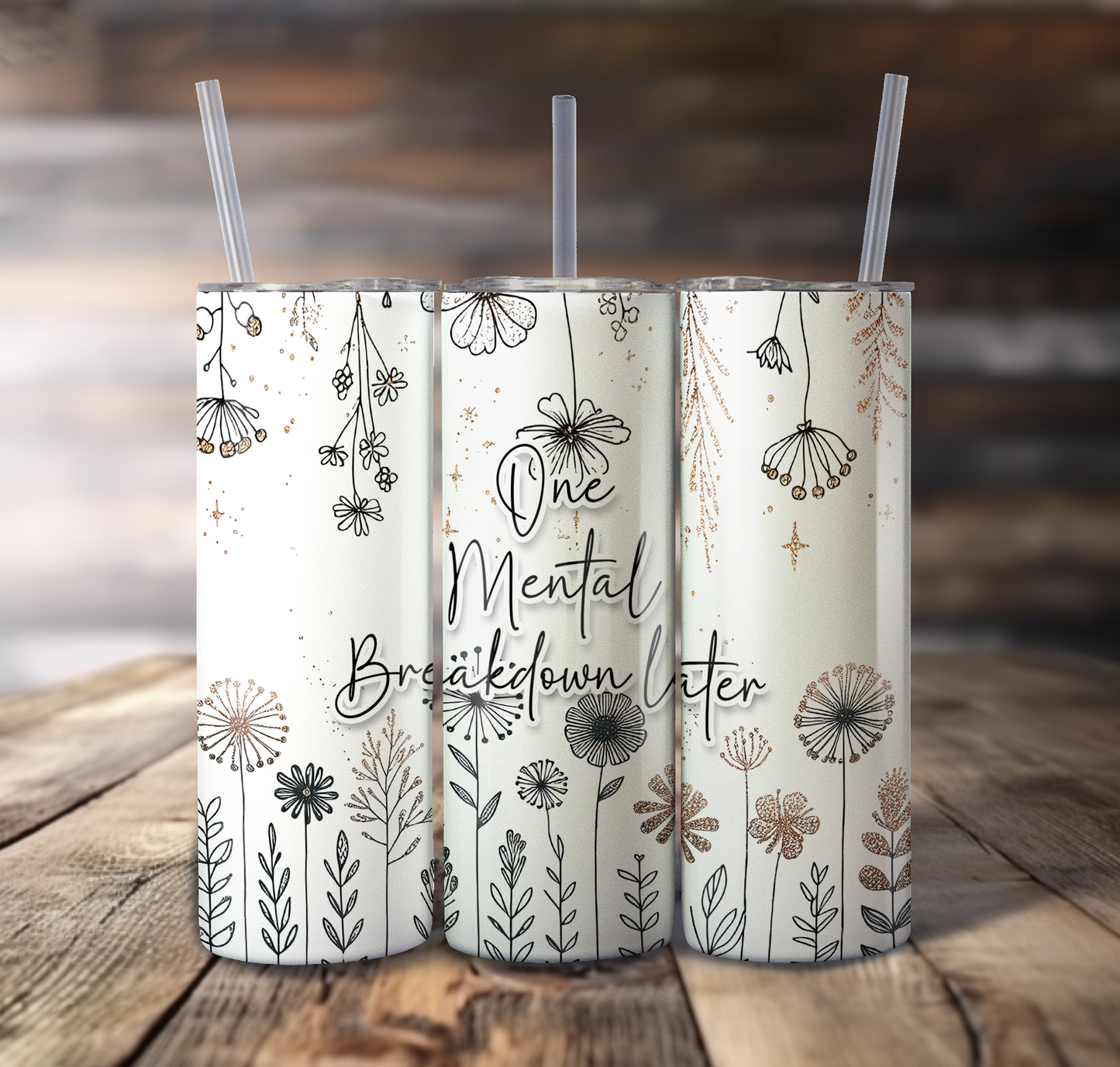Mental Breakdown Wrap For Straight Tumbler-S782