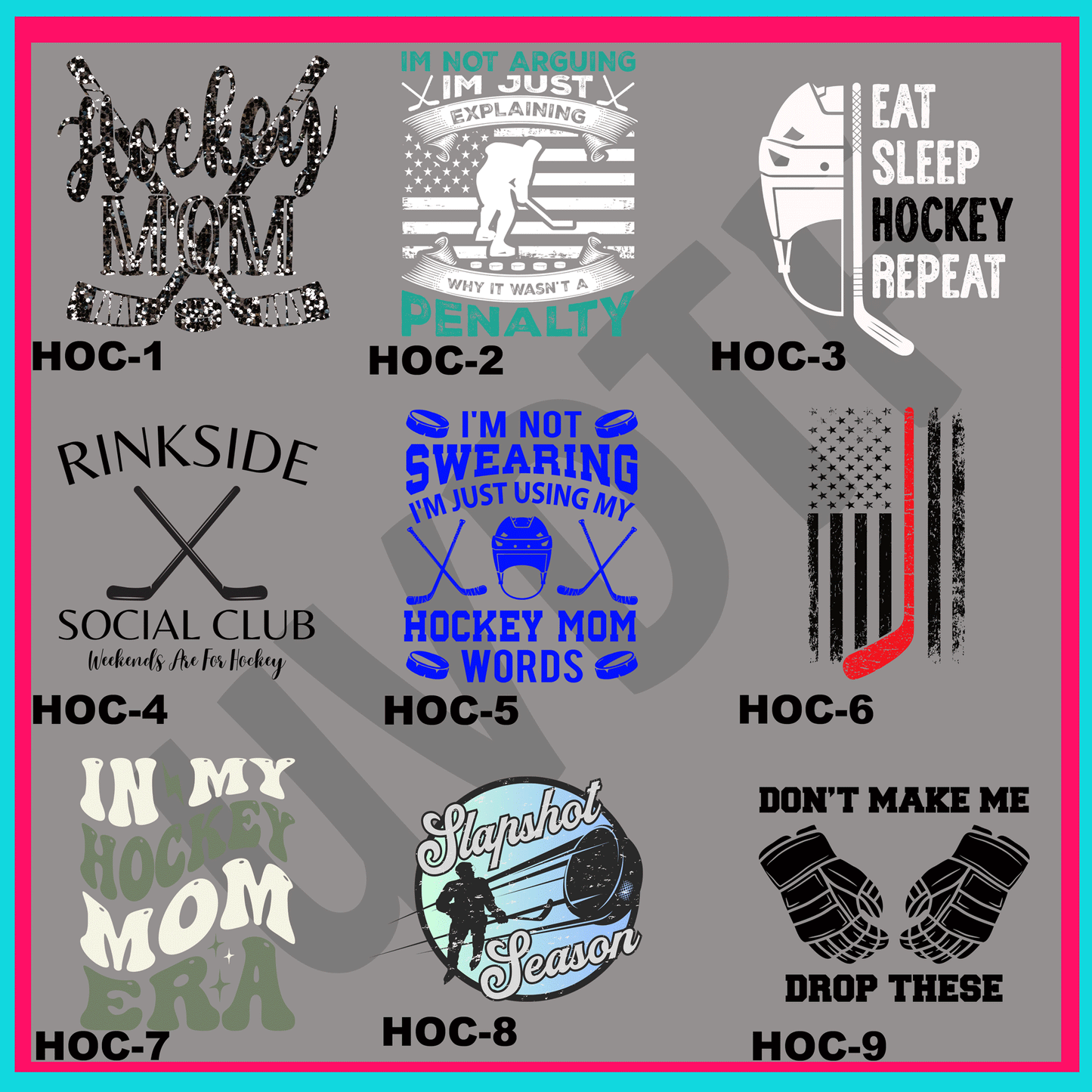 UVDTF Hockey Fun Decals