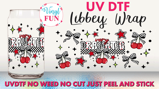 Very Dramatic Cherries UVDTF Libbey Glass Wrap - UV124