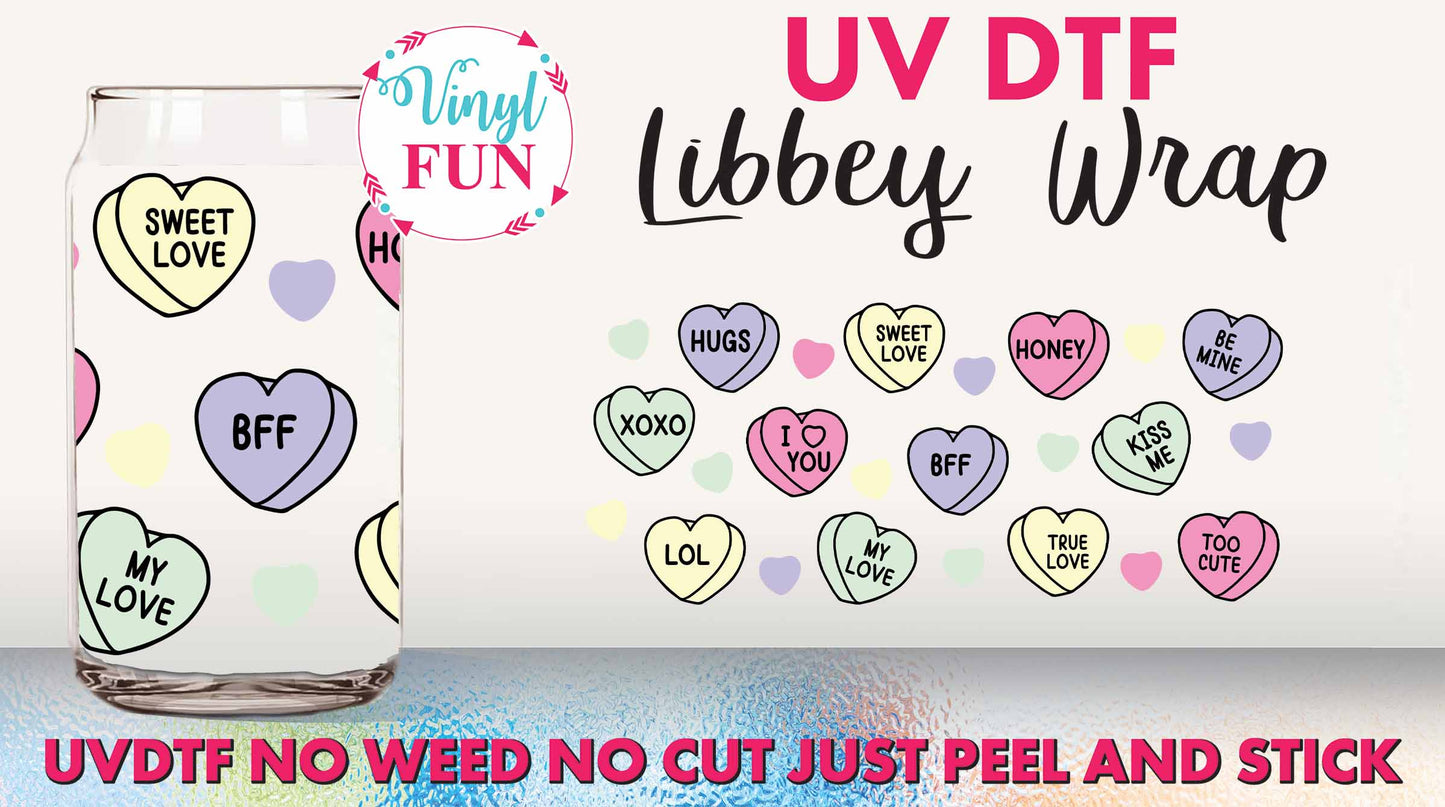 VDay Hearts UVDTF Libbey Glass Wrap - UV4