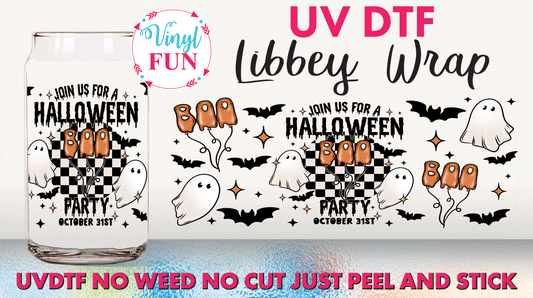 Halloween Invite UVDTF Libbey Glass Wrap - UV227