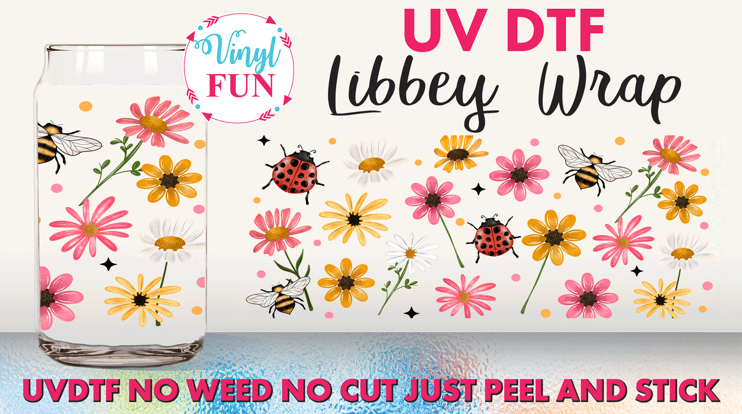 Wildflowers UVDTF Libbey Glass Wrap - UV44