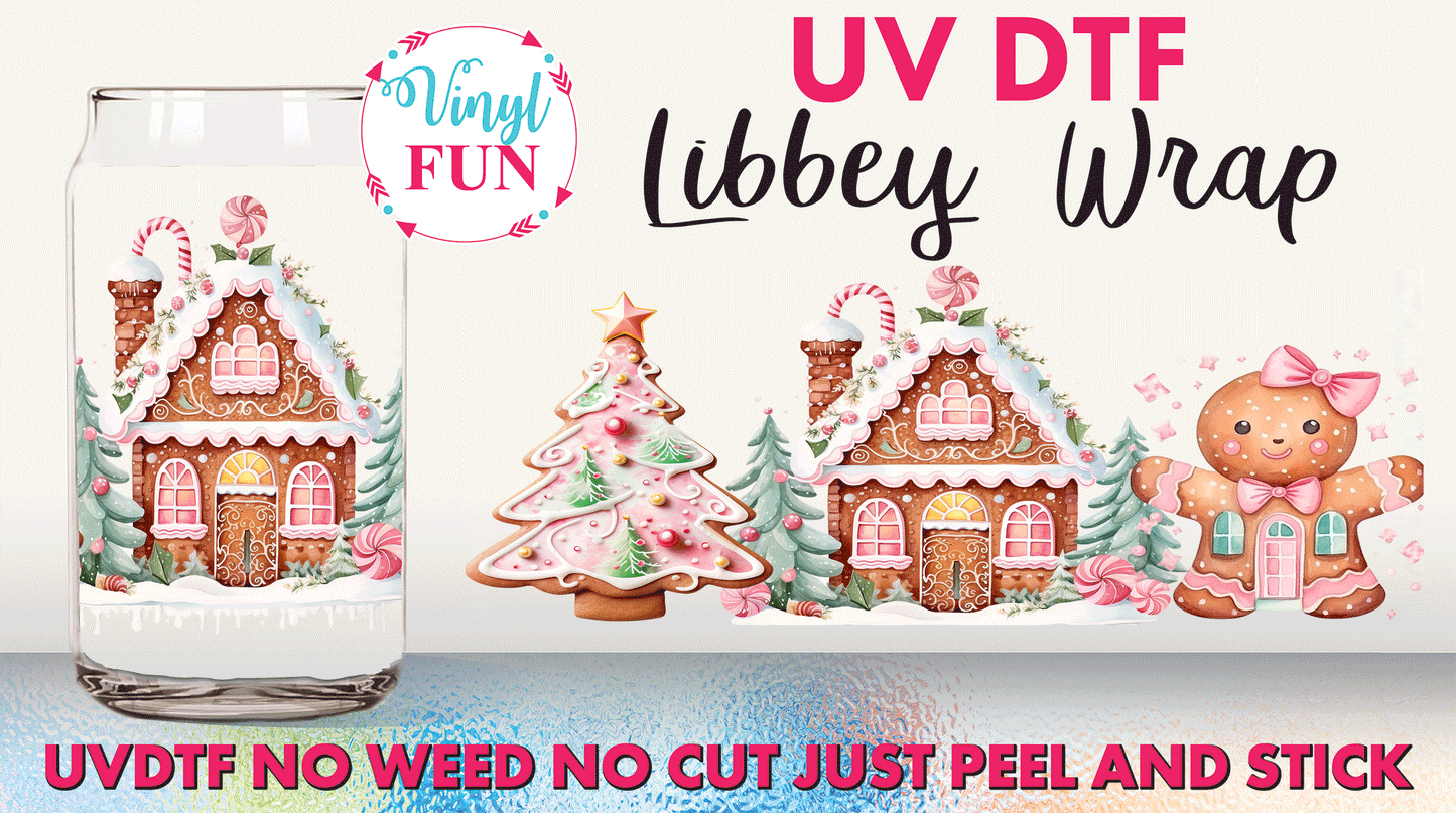 Gingerbread UVDTF Libbey Glass Wrap - UV72