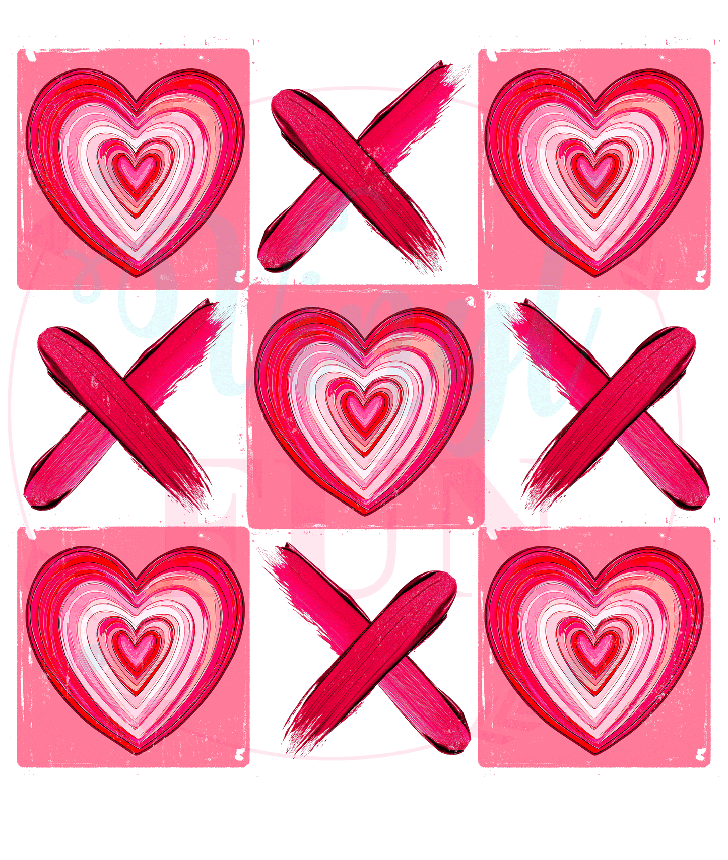 UVDTF XOXO Tic-Tac Toe Decal-V10