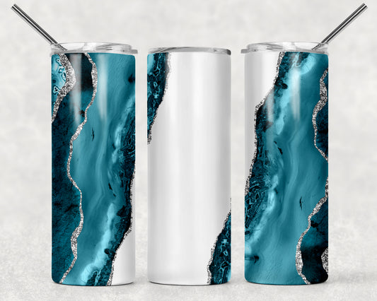 Custom Blue Wrap For Straight Tumbler-127