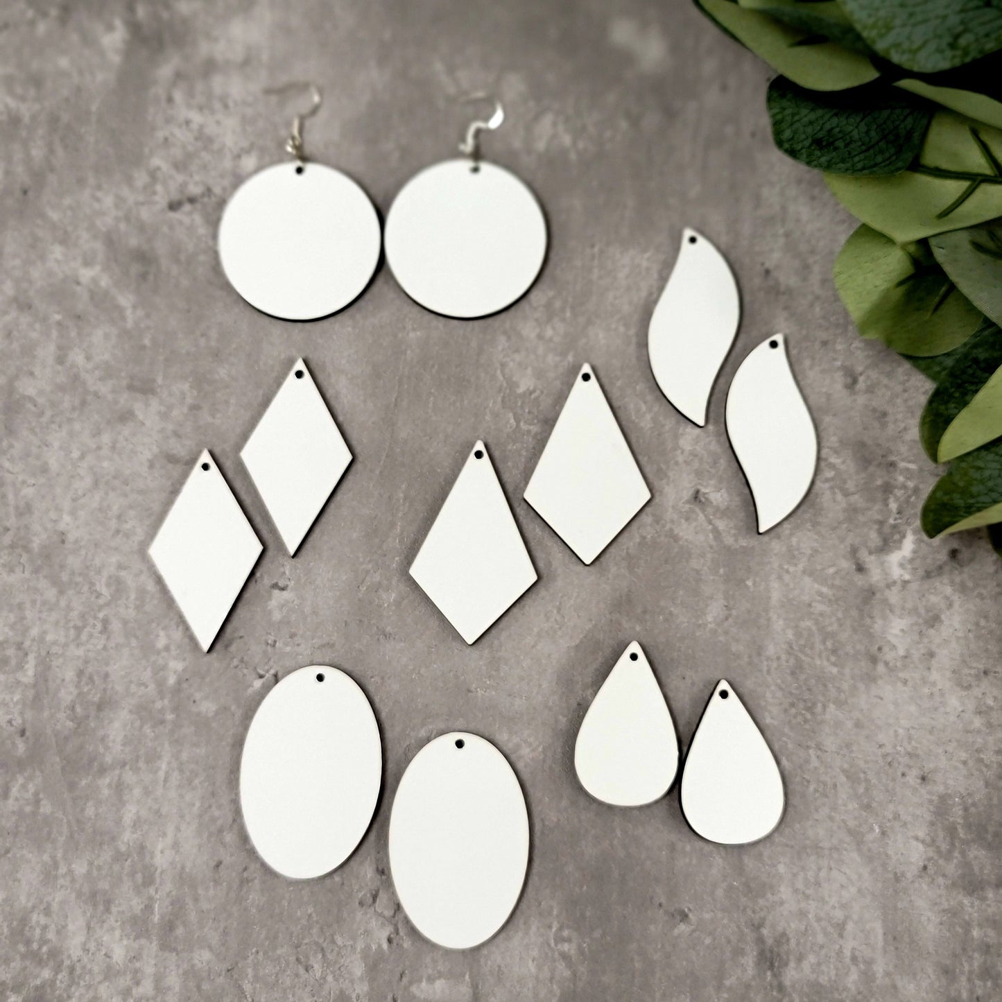 Sublimation Earrings-2PK with Hardware Drop Diamond 6