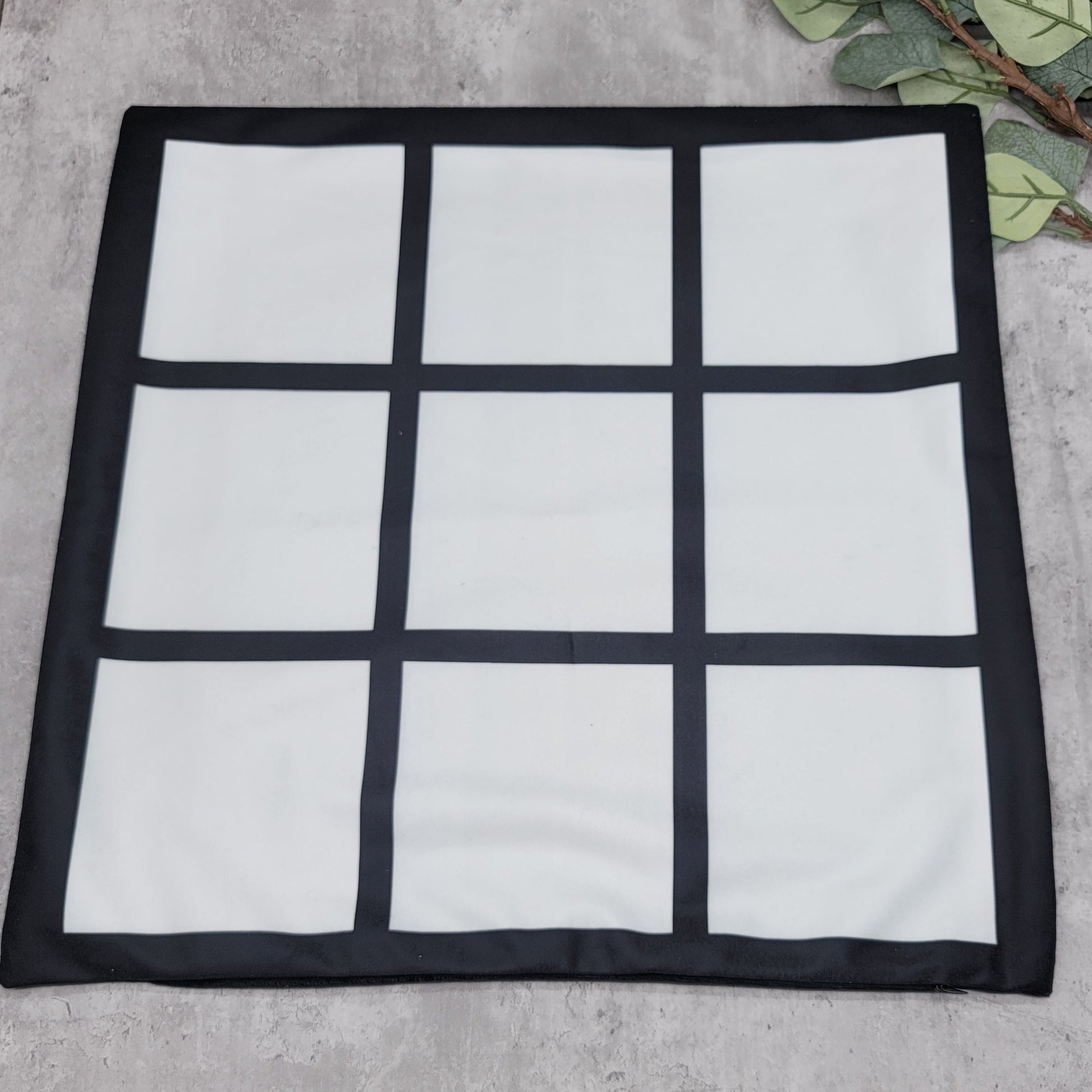 Blank Sublimation Pillow Covers Polyester 9 Panel On Front With A Solid  Black Back. These Are Velvet Feel And - Yahoo Shopping