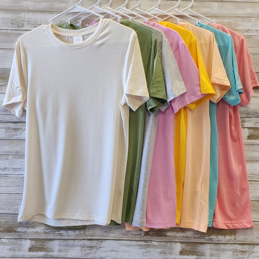 CALCA 20pcs Blank Sublimation Mini T-Shirt Pendants Polyester Colorful Rim  Sleeve T-Shirts Decorations for Sublimation Heat Transfer Printing Custom 