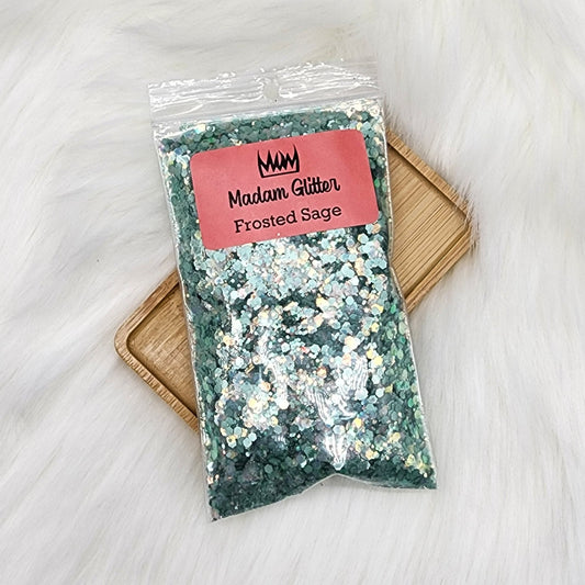 Frosted Sage Glitter
