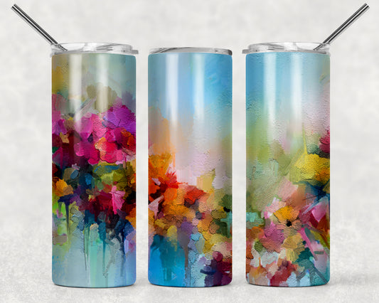 Watercolor Floral Wrap For Straight Tumbler-25