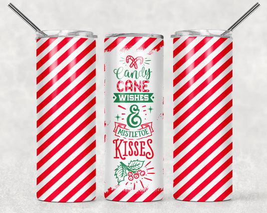 Candy Cane 2 Wrap For Straight Tumbler-313