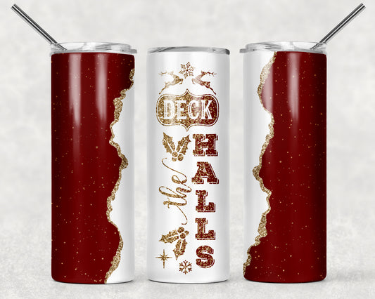 Deck The Halls Wrap For Straight Tumbler-315