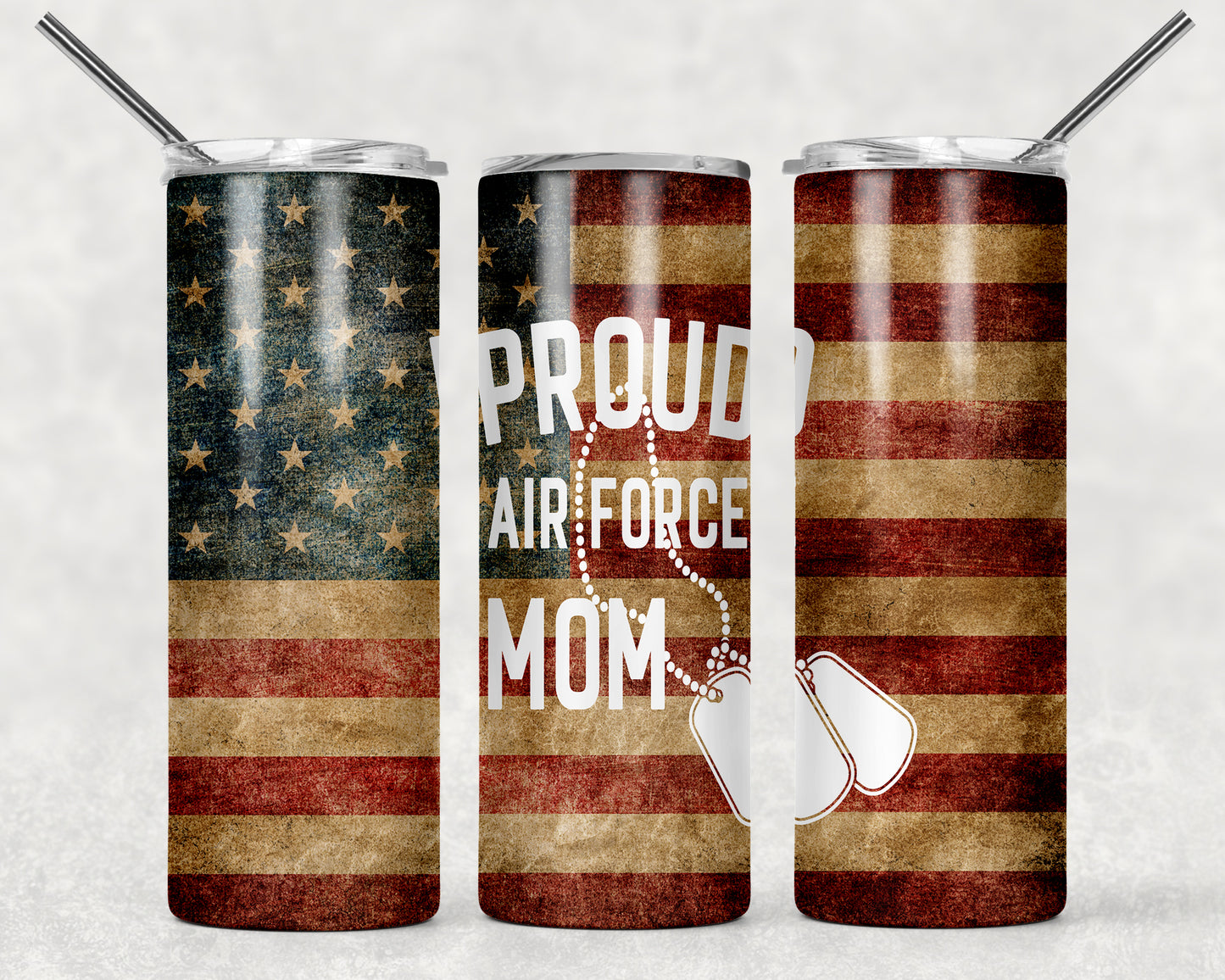 Proud Air Force Mom Wrap For Straight Tumbler-321