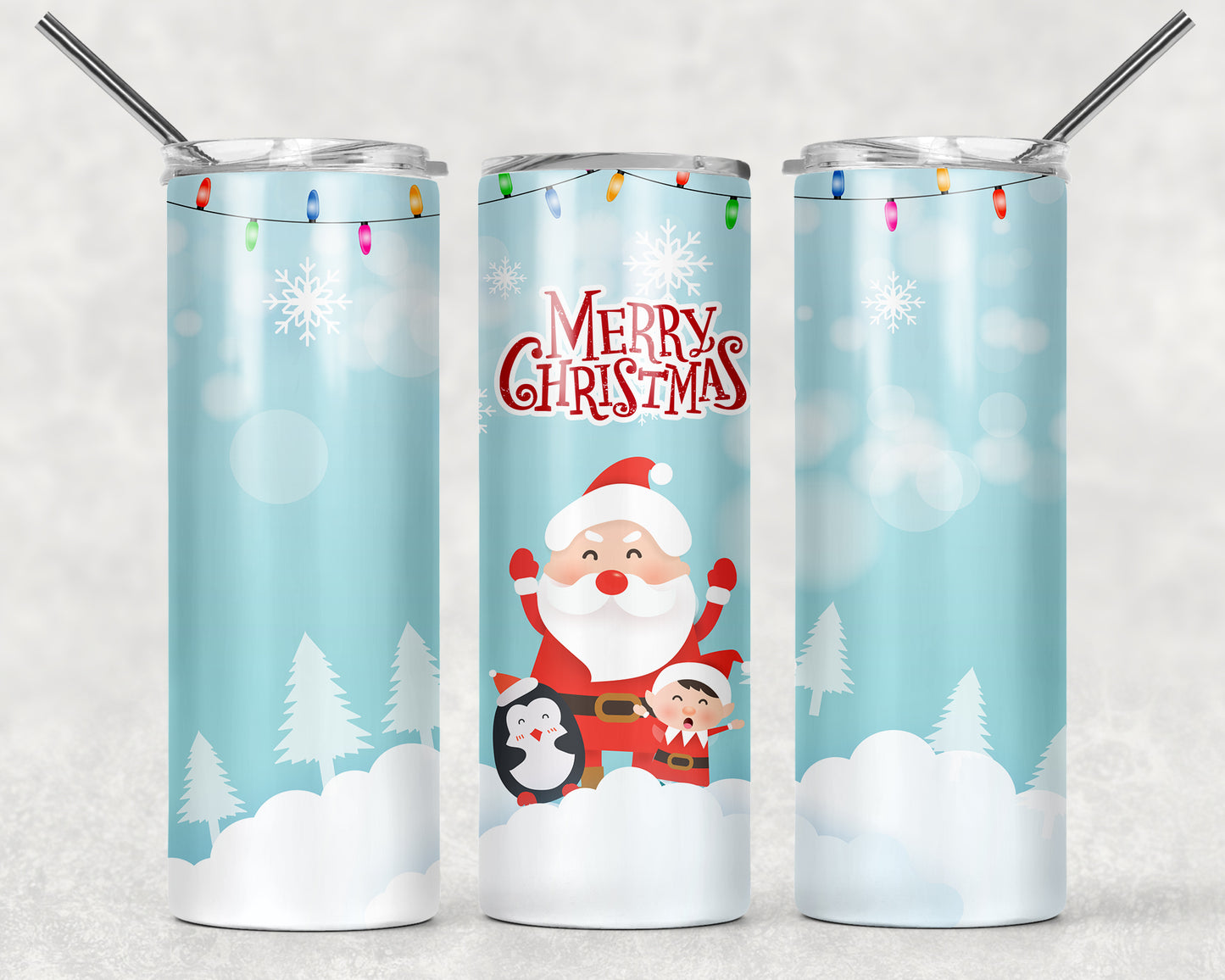 Merry Christmas Wrap For Straight Tumbler-351