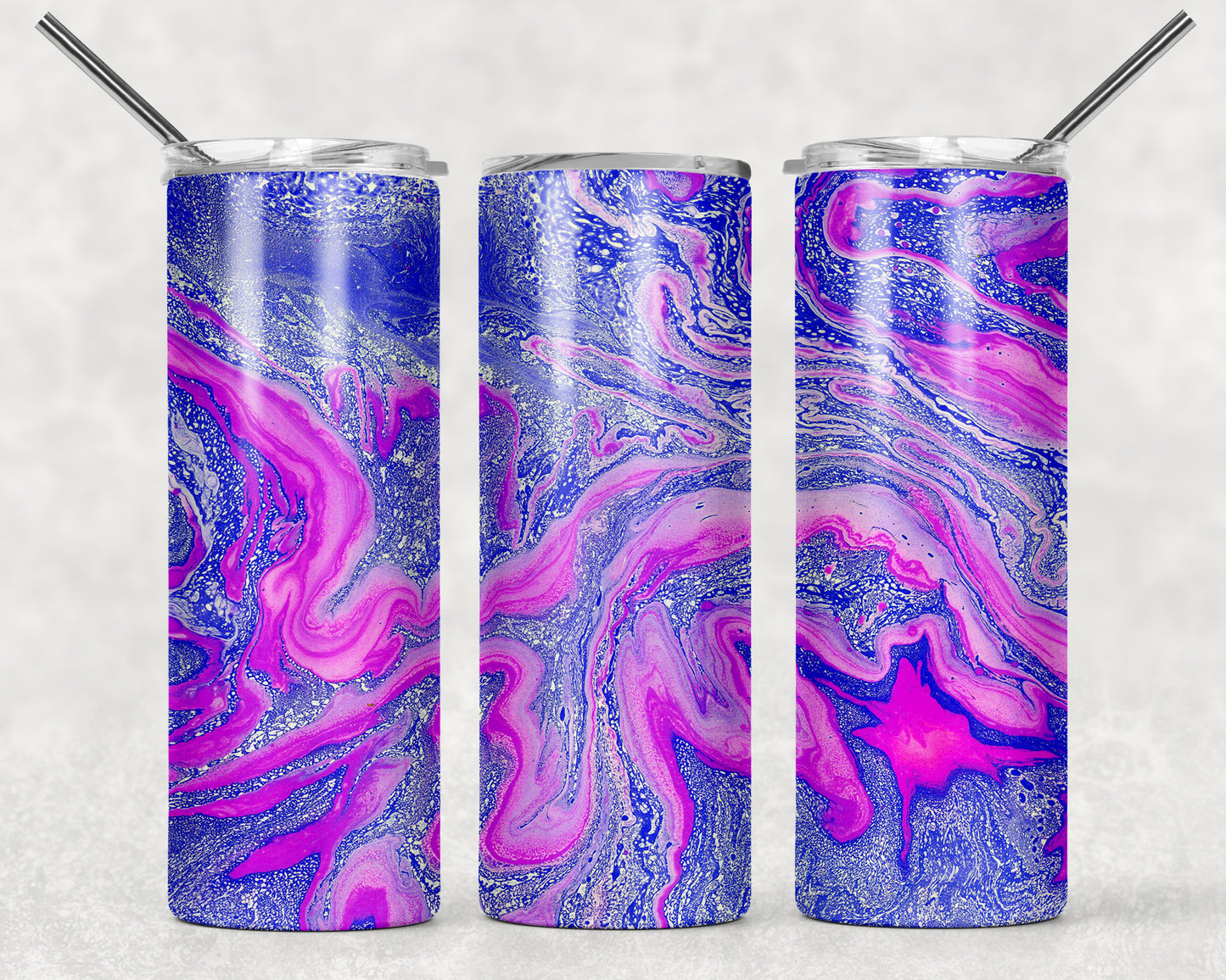 Blue and Purple Abstract Wrap For Straight Tumbler-36