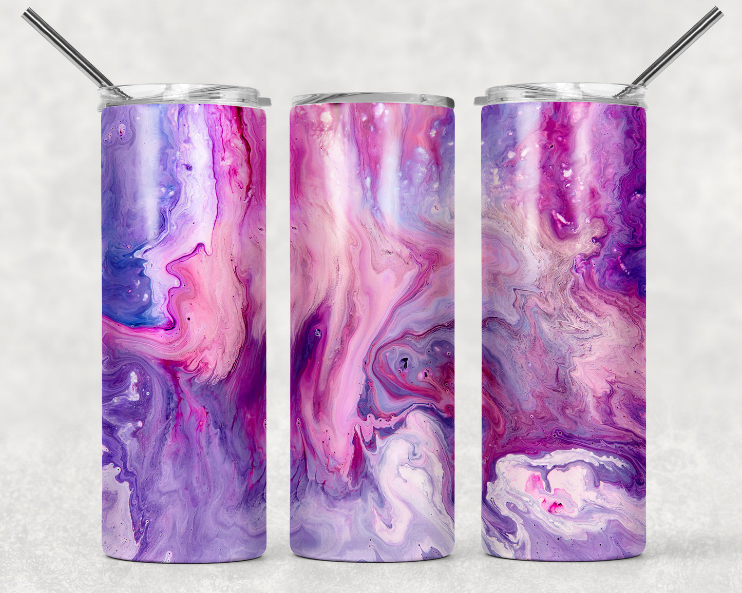 Pink and Purple Abstract Wrap For Straight Tumbler-40