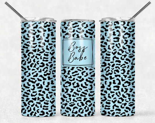 Boss Babe Blue Wrap For Straight Tumbler-456