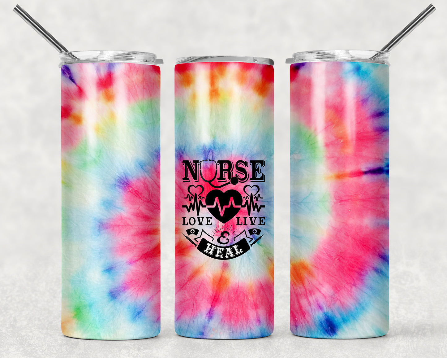 Tye Dye Nurse Wrap For Straight Tumbler-72