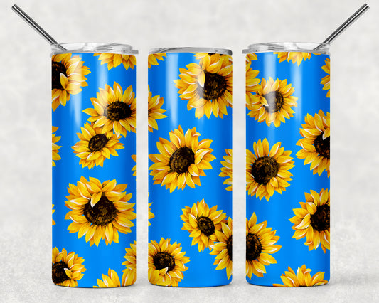 Sunflower Blue Wrap For Straight Tumbler-73