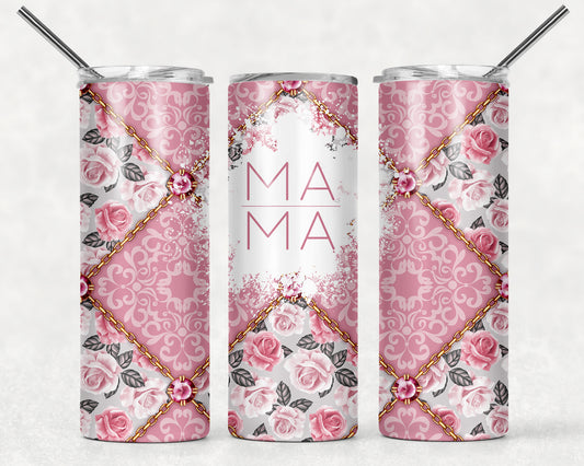 Floral Mama Wrap For Straight Tumbler-739