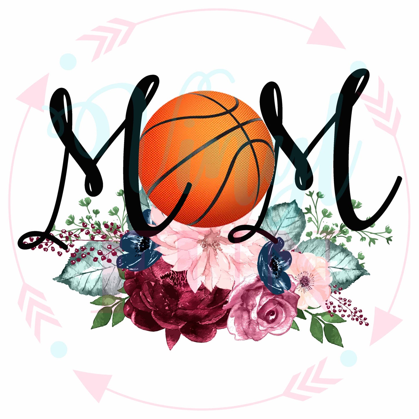 Basketball Floral Mom-Digital Download
